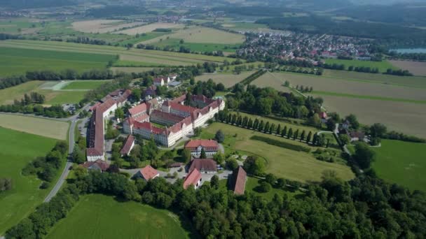 Pandangan Udara Kota Dan Biara Salem Dekat Dengan Bodensee Pada — Stok Video