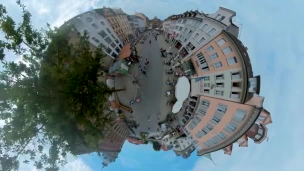 Letecký Pohled Město Buchs Švýcarsku Brzký Ranní Den Létě — Stock video