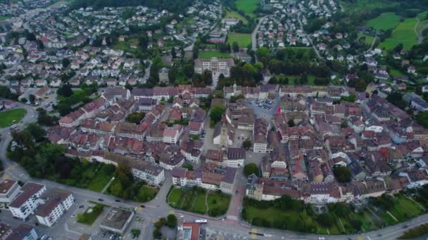 Sviçre Nin Eski Zofingen Kentinin Etrafındaki Hava Manzarası Yaz Sonlarında — Stok video