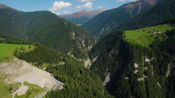 Letecký Pohled Obci Wiesen Švýcarsku Slunečného Letního Dne — Stock video