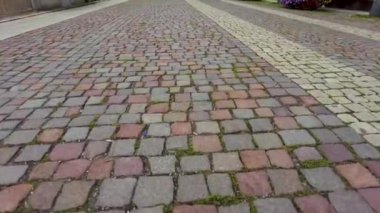 Yazın bulutlu bir günde eski kasaba Bietigheim-Bissingen 'in taklitleri..