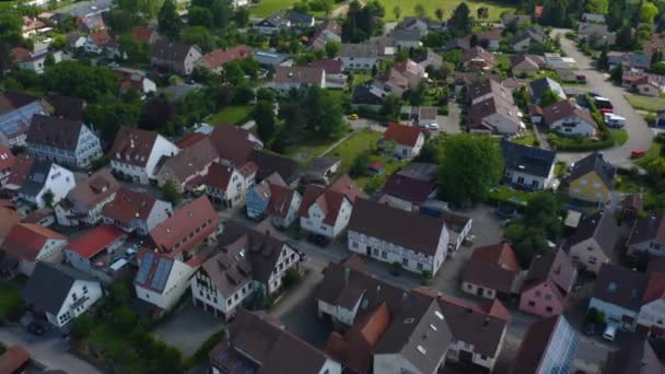 Vista Aérea Cidade Distrito Sachsenheim Alemanha Dia Ensolarado Verão — Vídeo de Stock