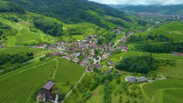 Veduta Aerea Intorno Villaggio Ringelbach Germania Nella Foresta Nera Una — Video Stock