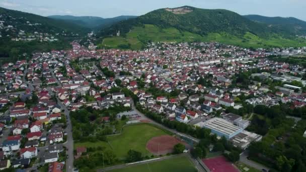 Αεροφωτογραφία Γύρω Από Μια Παλιά Πόλη Στη Νότια Γερμανία Την — Αρχείο Βίντεο