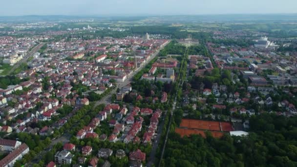 Vista Panorámica Aérea Ciudad Ludwigsburg Alemania Día Soleado Primavera — Vídeos de Stock