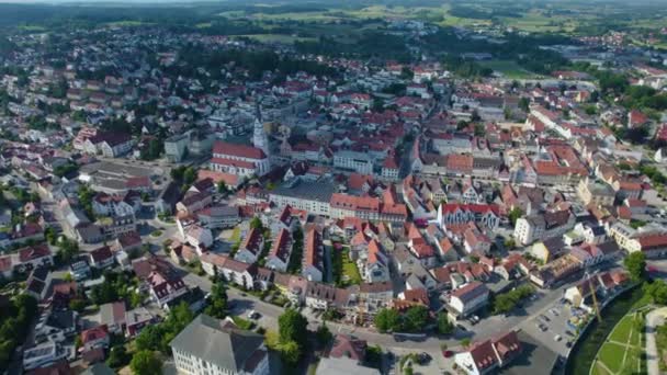 Veduta Aerea Della Città Pfaffenhofen Der Ilm Germania Baviera Una — Video Stock
