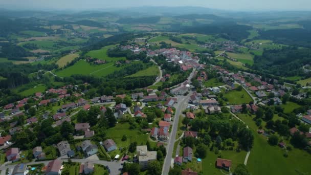 Pemandangan Udara Sekitar Kota Bauaria Jerman Pada Sore Yang Cerah — Stok Video