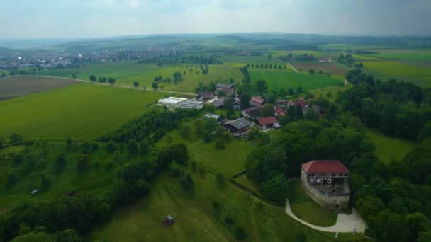 Flygfoto Runt Stad Tyskland Bayern Solig Eftermiddag Våren — Stockvideo