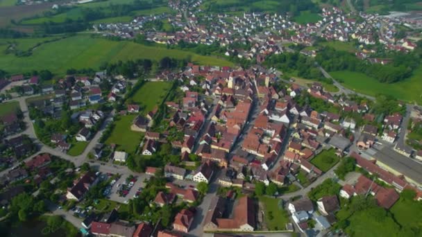 Veduta Aerea Intorno Una Città Germania Baviera Una Giornata Sole — Video Stock