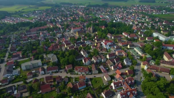 Pemandangan Udara Sekitar Kota Jerman Bavaria Pada Hari Yang Cerah — Stok Video