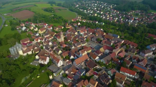 Vue Aérienne Autour Une Ville Allemagne Bavière Par Une Journée — Video