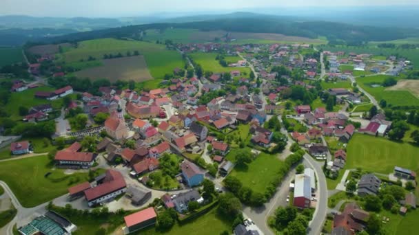 Vue Aérienne Autour Ville Allemagne Bavière Par Après Midi Ensoleillé — Video