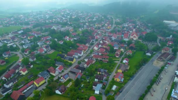 Vista Aérea Alrededor Ciudad Alemania Baviera Una Tarde Soleada Primavera — Vídeos de Stock