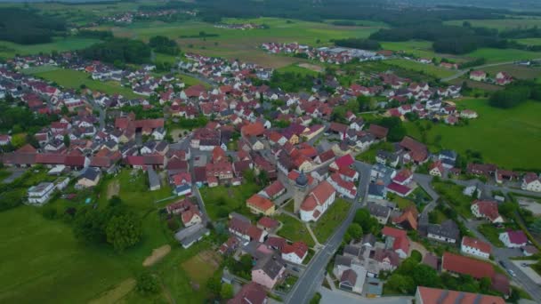 Aerial View City Germany Bavaria Sunny Afternoon Spring — Stock Video
