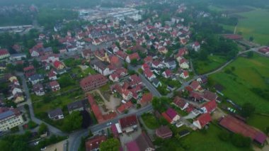 Almanya 'nın havadan görünüşü, güneşli bir baharda öğleden sonra Bavyera..