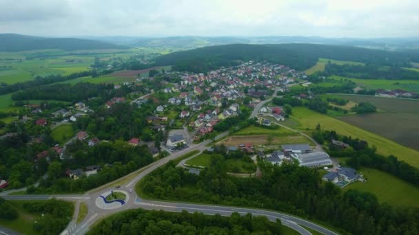 Luchtfoto Van Een Oude Binnenstad Duitsland Beieren Een Zonnige Lentedag — Stockvideo