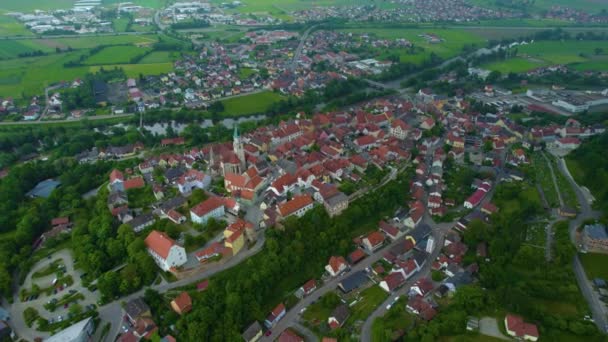 Повітряний Вид Старого Центру Міста Німеччині Баварія Сонячного Весняного Дня — стокове відео