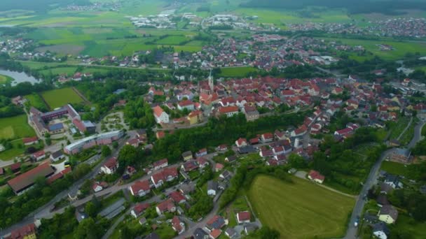 Pemandangan Udara Dari Pusat Kota Tua Jerman Bavaria Pada Musim — Stok Video
