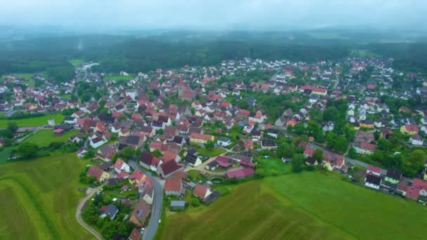 Veduta Aerea Centro Storico Germania Baviera Una Soleggiata Giornata Primaverile — Video Stock