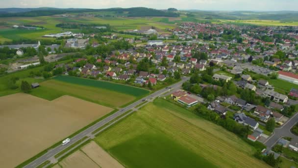 Letecký Pohled Centrum Starého Města Německu Bavorsko Slunečného Jarního Dne — Stock video