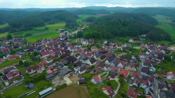 Αεροφωτογραφία Από Ένα Παλιό Κέντρο Της Πόλης Στη Γερμανία Βαυαρία — Αρχείο Βίντεο