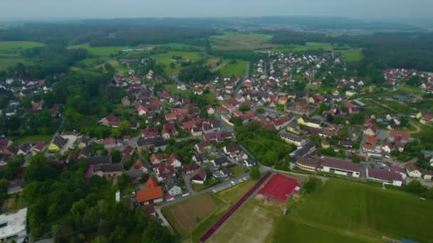 Widok Lotu Ptaka Centrum Starego Miasta Niemczech Bawaria Słoneczny Wiosenny — Wideo stockowe