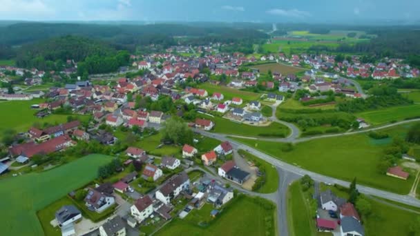 Vista Aérea Centro Ciudad Vieja Alemania Baviera Soleado Día Primavera — Vídeo de stock