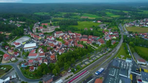Veduta Aerea Centro Storico Germania Baviera Una Soleggiata Giornata Primaverile — Video Stock