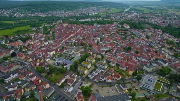 Vista Aérea Centro Ciudad Vieja Alemania Baviera Soleado Día Primavera — Vídeos de Stock