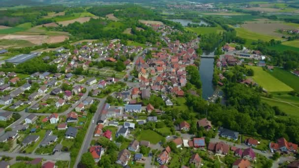 Veduta Aerea Centro Storico Germania Baviera Una Soleggiata Giornata Primaverile — Video Stock