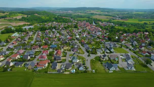 Luchtfoto Van Een Oude Binnenstad Duitsland Beieren Een Zonnige Lentedag — Stockvideo