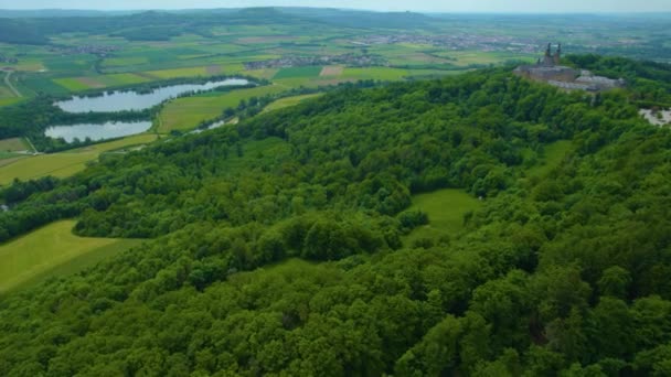 Vista Aérea Centro Ciudad Vieja Alemania Baviera Soleado Día Primavera — Vídeos de Stock