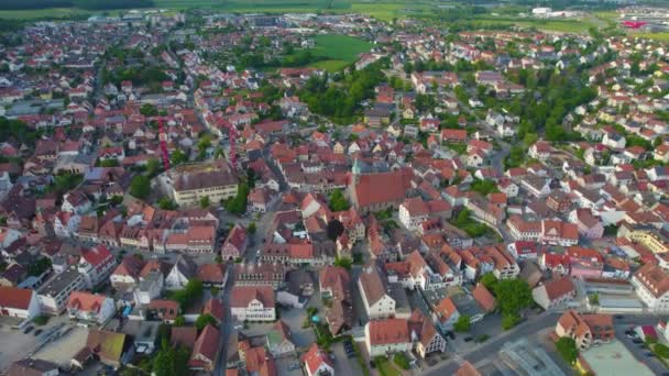 Vista Aérea Centro Ciudad Vieja Alemania Baviera Soleado Día Primavera — Vídeos de Stock