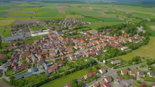 Luftaufnahme Einer Altstadt Deutschland Bayern Einem Sonnigen Frühlingstag — Stockvideo