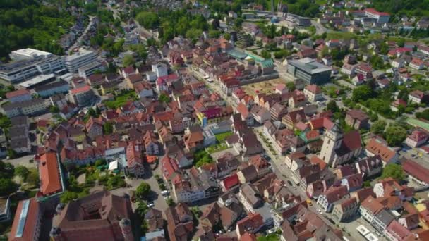 Vista Aérea Casco Antiguo Alemania Baviera Soleado Día Primavera — Vídeos de Stock