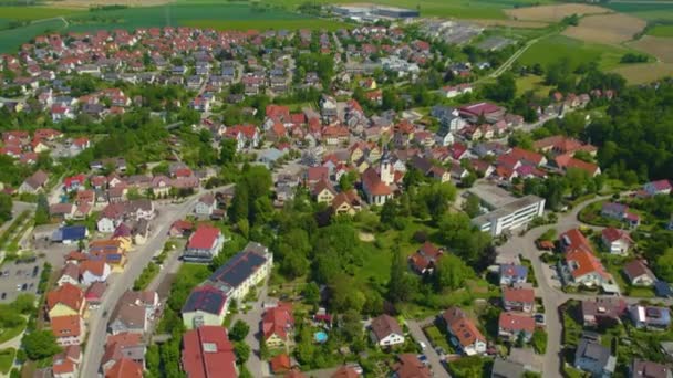 Vista Aérea Casco Antiguo Alemania Baviera Soleado Día Primavera — Vídeos de Stock