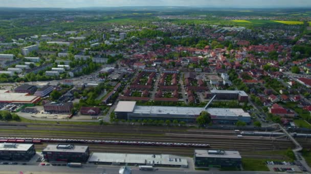 Veduta Aerea Centro Storico Germania Una Soleggiata Giornata Primaverile — Video Stock