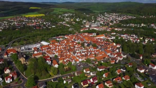 Veduta Aerea Centro Storico Germania Baviera Una Soleggiata Giornata Primaverile — Video Stock