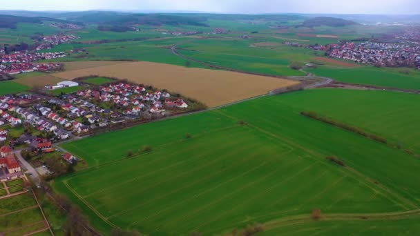 Luftaufnahme Einer Altstadt Süddeutschland Einem Sonnigen Frühlingstag — Stockvideo