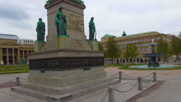 Luftaufnahme Einer Altstadt Süddeutschland Einem Sonnigen Frühlingstag — Stockvideo