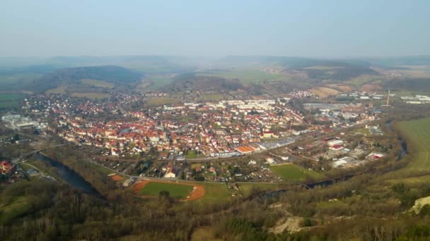 Veduta Aerea Centro Storico Nel Sud Della Germania Una Soleggiata — Video Stock