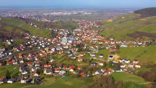 Veduta Aerea Centro Storico Nel Sud Della Germania Una Soleggiata — Video Stock