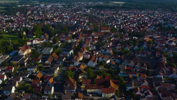 Повітряний Вид Старого Центру Міста Півдні Німеччини Сонячний Весняний День — стокове відео