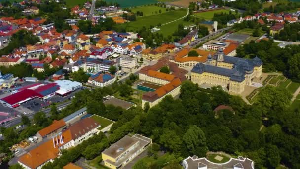 Luchtfoto Van Een Oud Centrum Zuid Duitsland Een Zonnige Lentedag — Stockvideo