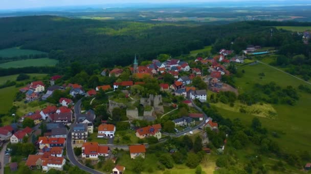 Повітряний Вид Старого Центру Міста Півдні Німеччини Сонячний Весняний День — стокове відео