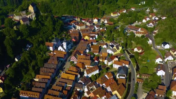 Veduta Aerea Centro Storico Germania Baviera Una Soleggiata Giornata Primaverile — Video Stock