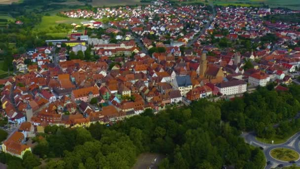Vista Aérea Casco Antiguo Alemania Baviera Soleado Día Primavera — Vídeos de Stock