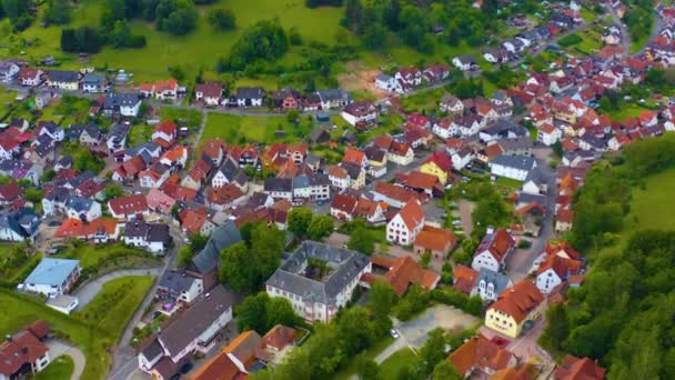 Letecký Pohled Staré Centrum Města Německu Bavorsko Slunečného Dne Jaře — Stock video