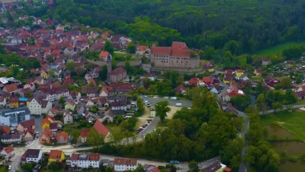Vista Aérea Centro Cidade Velha Alemanha Baviera Dia Ensolarado Dia — Vídeo de Stock