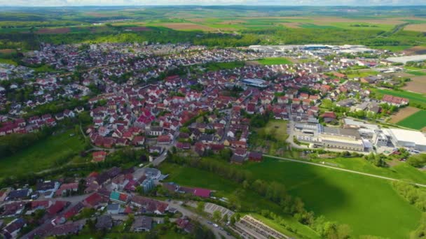 Letecký Pohled Centrum Starého Města Německu Slunečného Dne Jaře — Stock video